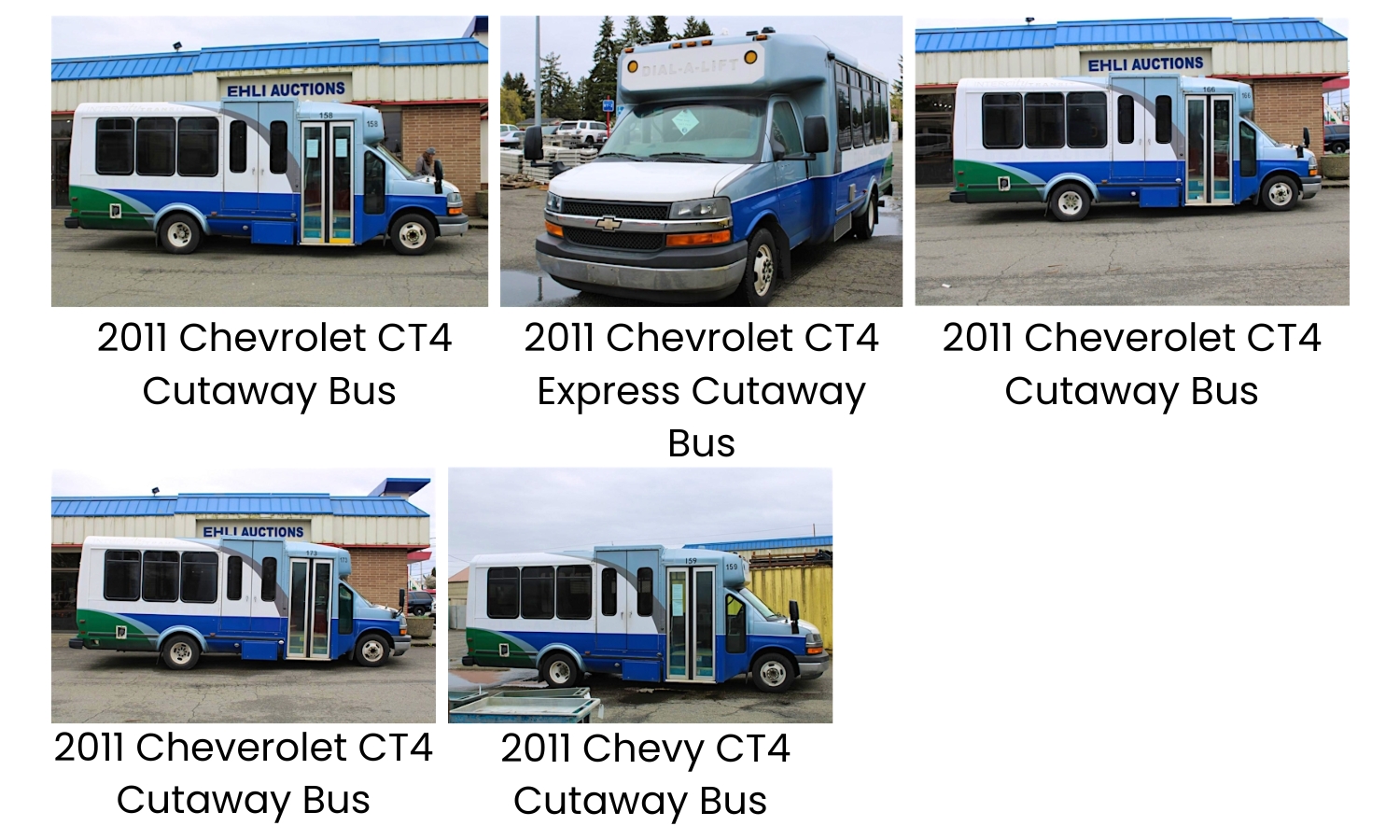 2011 Chevrolet CT4 Cutaway Bus   Odometer Reading 300,708, Fleet Maintained